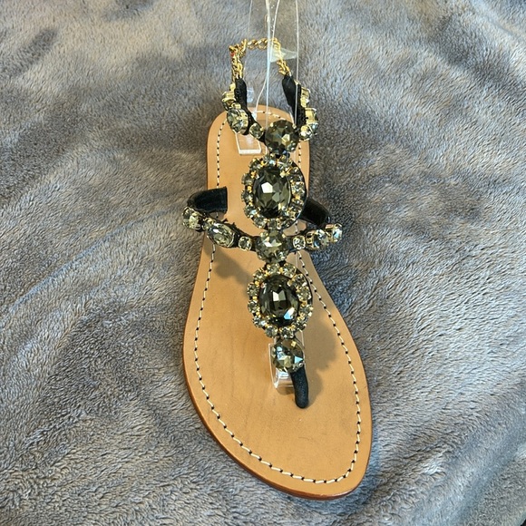 Mystique boutique black brussels sandals size 7 - Picture 2 of 9